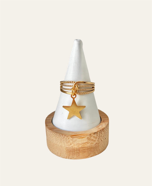 Bague MYA doré (breloque au choix)