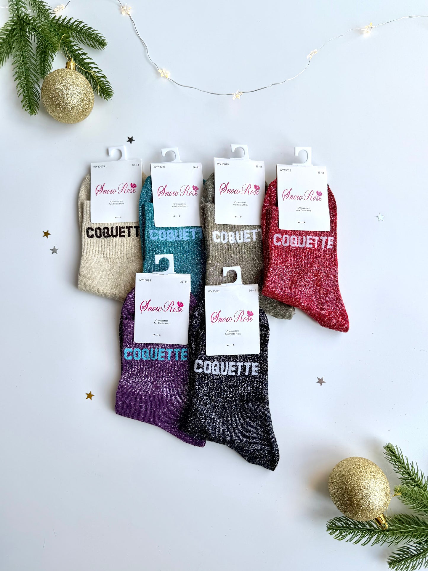 Chaussettes paillettes Coquette