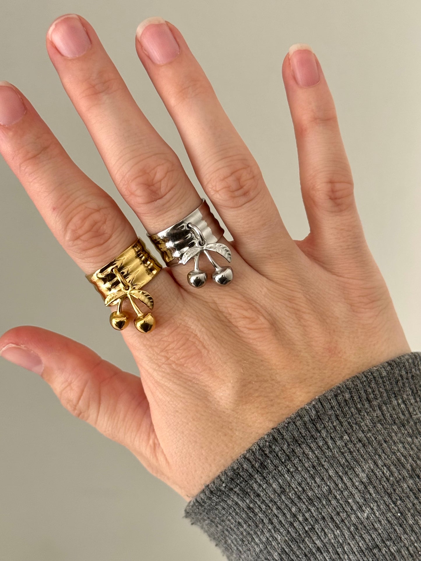 Bague CHERRY acier inox