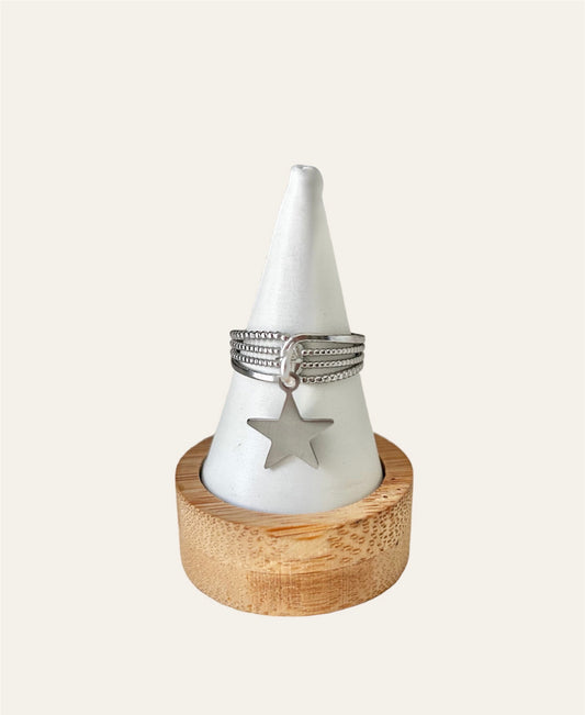 Bague MYA argenté (breloque au choix)