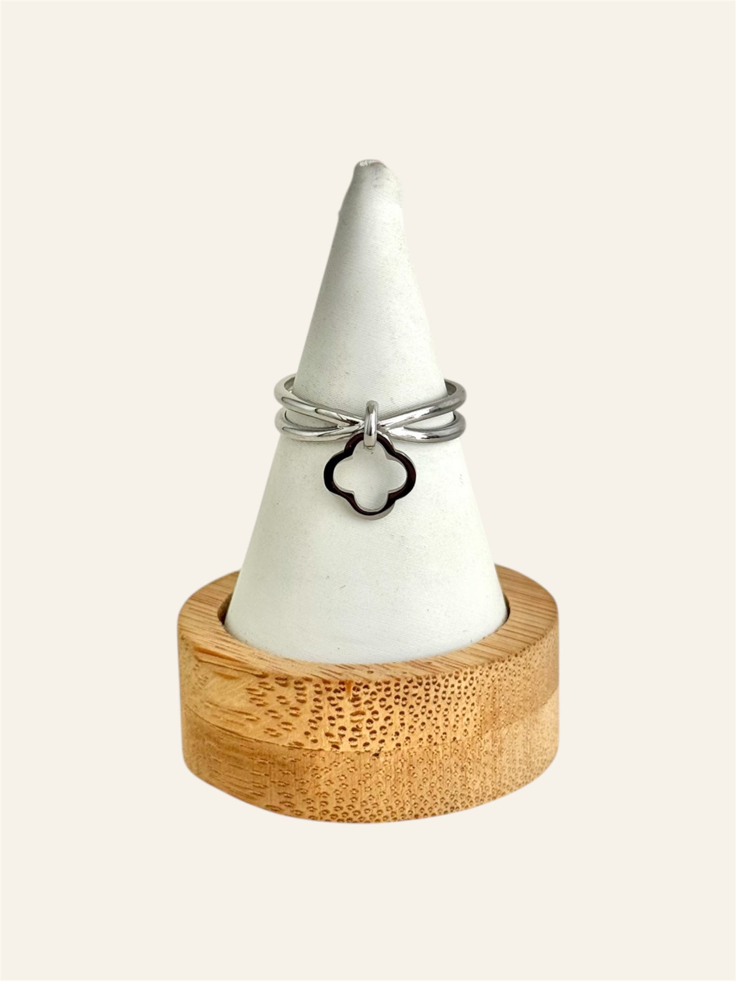 Bague FLORA acier inox
